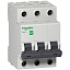 Автоматический выключатель 3-полюсный, 63А, 4,5kА (хар-ка C) EASY 9 Schneider Electric. Вид 1.