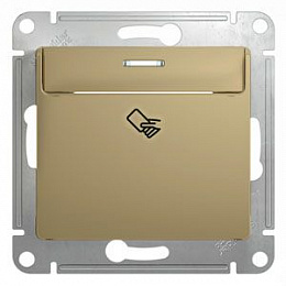 Выключатель карточный, сх.6, механизм (титан) Glossa Systeme Electric. Вид 1