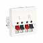 Аудиорозетка 2 модуля (белый) Unica Modular Schneider Electric. Вид 1.