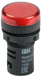 AD22DS(LED) Лампа матрица d22мм красный 110В AC/DC ИЭК. Вид 1