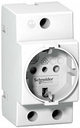 iPC Розетка щитовая на дин-рейку 2P+T, 16А, 250В АС (итальянский стандарт) Schneider Electric. Вид 1