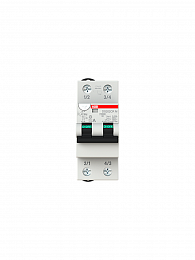 DS202CR M C25 A300 Дифф. автомат 2-полюсный, 25А, 300mA, тип A, 10kA (хар-ка C) ABB. Вид 1