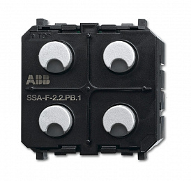 SSA-F-2.2.PB.1 Сенсор 2-клавишный/релейный активатор 2-канальный free@home, Zenit ABB. Вид 1