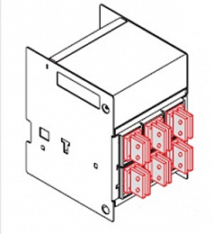 1SDA0 59676 R1 Корзина для выкатного выключателя E4 W FP 3p VR-VR ABB. Вид 1