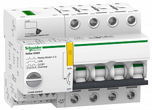 iC60N 4P 63А Автоматический выключатель 4-полюсный, 63А, 6кА (хар-ка B) Reflex Ti24 Schneider Electric. Вид 1