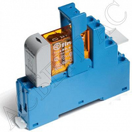 Интерфейсный модуль реле 3P/10A, 24V DC, LED+OD+DPP Finder. Вид 1