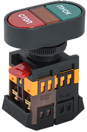 APBB-22N Кнопка "Пуск-Стоп" d22мм неон/240В 1з+1р ИЭК. Вид 1