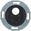 Механизм для малого штекерного разъема с накладкой (черный, глянцевый) Serie 1930/Glas/Palazzo Berker. Вид 1.