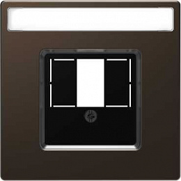 Центральная накладка для TAE/AUDIO/USB(мокко) Merten D-Life Schneider Electric. Вид 1