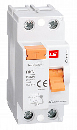 RKN Блок утечки тока (УЗО) 2-полюсный, 32A, 300mA, тип АC LSis. Вид 1