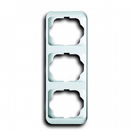 1733-24G Рамка 3 поста вертикальная alpha nea альпийский белый ABB. Вид 1