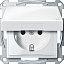 Розетка IP44, без рамки (белый) Merten M-Trend Schneider Electric. Вид 1.