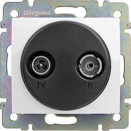 Розетка TV (проходная) затух. 14 дБ  Valena белый  Legrand. Вид 1