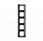 2515-91-507 Рамка 5-постовая с декоративной накладкой (энтре/серый) Basic55 ABB. Вид 1.