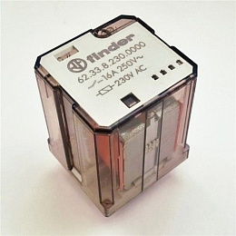 Реле с 3 перекидными контактами (~230B AC ) 16A Finder. Вид 1