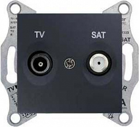 Розетка TV/SAT, оконечная, 1 db (графит) Sedna Schneider Electric. Вид 1