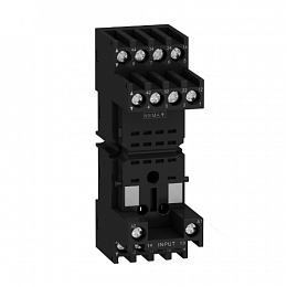 Розетка c комбинированными контактами 2/4ПК прижим снизу Zelio RXM Schneider Electric. Вид 1