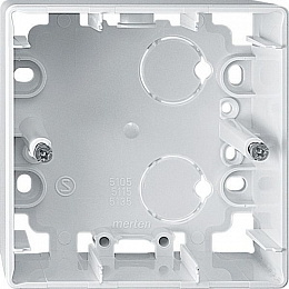 Корпус для открытого монтажа, 1-постовый, sd (полярный белый) Merten Schneider Electric. Вид 1