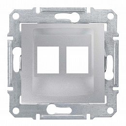 Адаптер для 2 коннект. RJ45,apm,molex,keline,кат. 5е,кат. 6,utp (алюминий) Sedna Schneider Electric. Вид 1