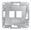 Адаптер для 2 коннект. RJ45,apm,molex,keline,кат. 5е,кат. 6,utp (алюминий) Sedna Schneider Electric. Вид 1.