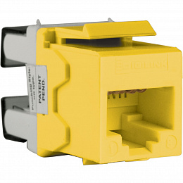 Модуль rj45 keystone кат.5е utp жёлтый Schneider Electric. Вид 1