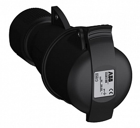 Розетка кабельная easy&safe 332ec9b,32а,3p+e,ip44,9ч,черн ABB. Вид 1