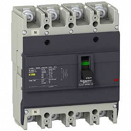 Термо-магнит. 4х-полюс. автомат 200А 25kA, подключ. под шину Schneider Electric. Вид 1
