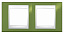 Рамка 2-постовая горизонтальная (белый/фисташковый) Unica Хамелеон Schneider Electric. Вид 1.