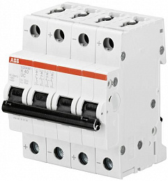 S204MT K20UC Автоматический выключатель 4-полюсный, 20А, 10kA, DC (хар-ка K) ABB. Вид 1