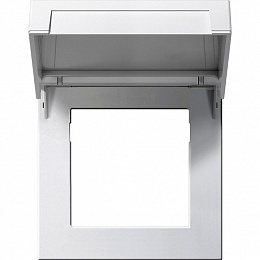 Монтажная рамка с крышкой (белый глянцевый) F100 Gira. Вид 1