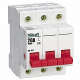 ВН102-3Р-020А Выключатель-разъединитель 3-х полюсный модульный 20А DEKraft