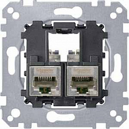Розетка компьютерная 2xRJ45 кат.5e stp Merten Schneider Electric. Вид 1