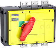 Выключатель-разъединитель ins800 3п красная рукоятка/желтая панель Schneider Electric