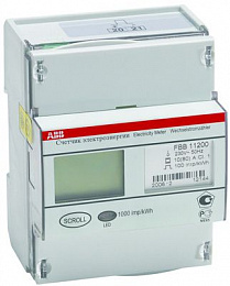 FBU 11206-108 Счетчик 1фаз,4 тариф,активн,кл1,прямого вкл, 80А,тарификатор ABB. Вид 1