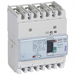DPX3 160 Термо-магнитный 4-полюсный автомат 40А, 50kA Legrand. Вид 1