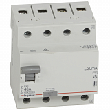 RX3 Блок утечки тока (УЗО) 4-полюсный, 40А, 30мА, тип АC Legrand