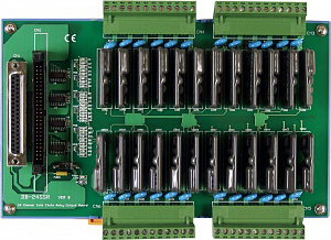 Выносная плата 24 твердотельных реле, совместима с Opto-22 ICP DAS. Вид 1
