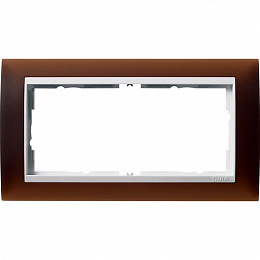 Рамка 2-постовая (коричневый полупрозрачный) Event Gira. Вид 1