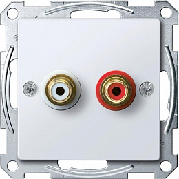 Механизм аудиорозетки, sm (активный белый) Merten Schneider Electric. Вид 1