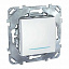 Переключатель 1-клавишный с индикацией, сх.6 (белый) Unica Schneider Electric. Вид 1.