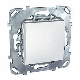 Выключатель 1-клавишный, сх.1 (белый) Unica Schneider Electric. Вид 1