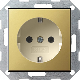 Розетка с заземлением (лутунь) System 55 Gira. Вид 1