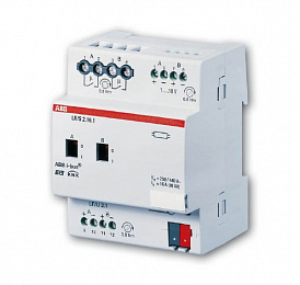 LR/S 2.16.1 Контроллер освещения, 2-х канальный для ЭПРА 1-10B, 16A, MDRC ABB. Вид 1