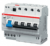 DS204 M B16 A30 Дифф. автомат 4-полюсный, 16A, 30mA, тип А, 10kA (хар-ка B) ABB