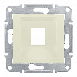Адаптер для 1 коннектора RJ45, systimax, кат. 5е, кат. 6, utp (бежевый) Sedna Schneider Electric. Вид 1