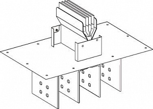 Вводный блок прямой n2, 3l+pe, al, 4000а Schneider Electric. Вид 1