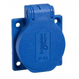 Розетка 10/16А 50х50мм, винты сзади, IP54 Schneider Electric. Вид 1