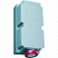4125RL6W Розетка для монтажа на поверхность с подключением шлейфа 125A, 3P+N+E, IP67, 6час ABB. Вид 1.