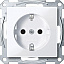 Розетка с защитными шторками 16А, 250В (белый) Merten Schneider Electric. Вид 1.