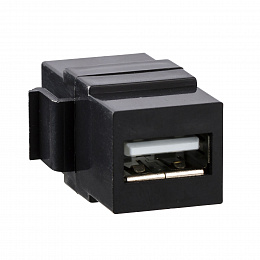 Разъем USB 2.0 keystone для установки на суппорт Merten Schneider Electric. Вид 1